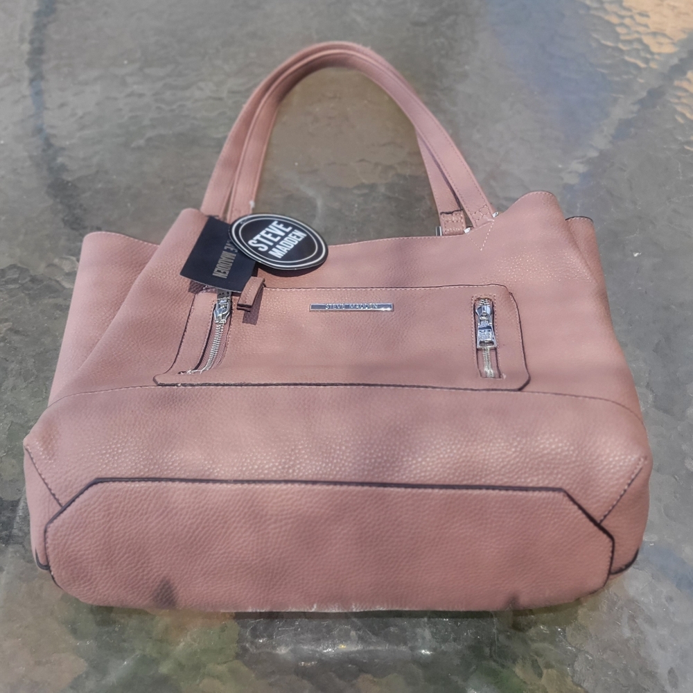 NWT Rare Steve Madden Tote! Mauve pink